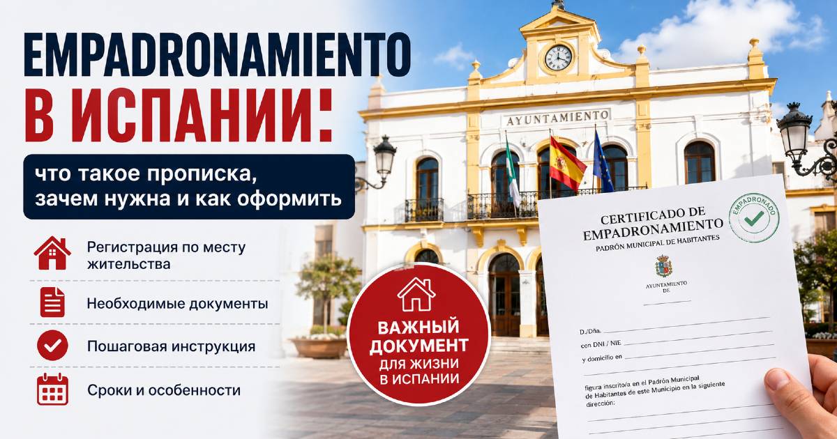 Empadronamiento в Испании: что такое прописка, зачем нужна и как оформить