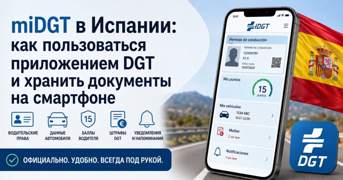 miDGT в Испании: как пользоваться приложением DGT и хранить документы на смартфоне