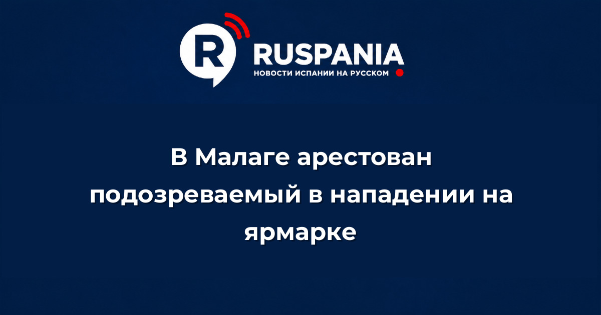Новости Испании: В Малаге арестован подозреваемый в нападении на ярмарке